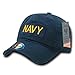 Dual Flag Raid Embroidered Military Law Enforcement Cap - Navy One Size