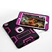 iPad Mini Case,iPad Mini 2 Case,iPad Mini 3 Case,iPad Mini Retina Case,BENTOBEN[ Kickstand Feature],Shock-Absorption/High Impact Resistant Hybrid Three Layer Protective Case Cover(Black+Rose)