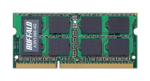 【Amazonの商品情報へ】BUFFALO PC3-8500(DDR3-1066)対応 204Pin用 DDR3 SDRAM S.O.DIMM for Mac A3N1066-4G