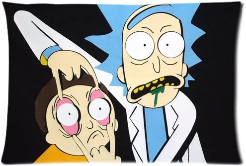 Rick and Morty Custom Zippered Pillow Cases 20x30 (Twin sides)