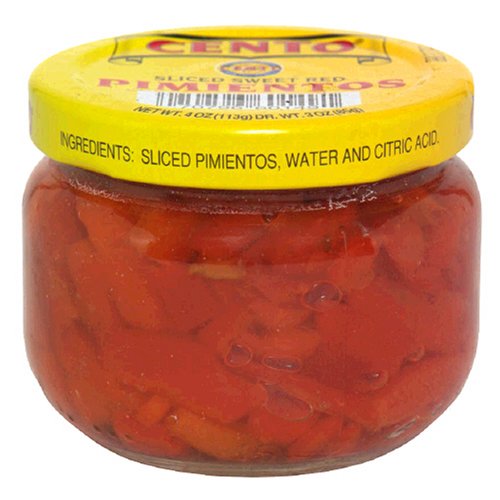 Cento Pimientos Sliced, 4-Ounce Jars (Pack of 12) by Cento