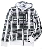 Men's Checkers Check Hoodie Buddie Headphone Jacket Sweater with MP3, iPhone, iPod Connection