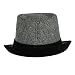 51SL4fFB61L. AA75  HERRINGBONE BLACK WHITE FEDORA W/TRIM
