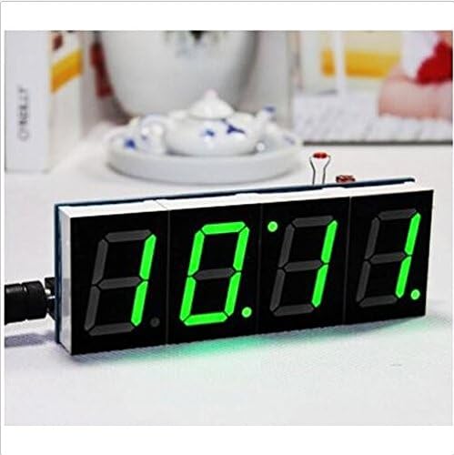 Zjchao DIY 4 Digit LED Electronic Clock Kit Large Screen Green LED kit
