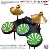 Rising Sun Green Skin by WraptorSkinz fits Guitar Hero 4 World Tour Drum Se ....