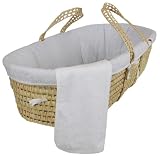 Tadpoles White Eyelet Moses Basket Set, White