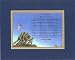 Personalized Touching and Heartfelt Poem for Father - To My Dad, The Greatest Hero . . . Poem on 11 x 14 inches Double Beveled Matting (Blue On Gold)