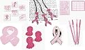 144 PINK RIBBON Breast Cancer Awareness FUNDRAISING ITEMS/Giveaways/EVENT FAVORS/PINS/NOTEPADS/PENS/TATTOOS, ETC