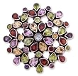 Garnet and amethyst brooch pendant, 'Summer Blossom' Garnet and amethyst brooch pendant, 'Summer Blossom'