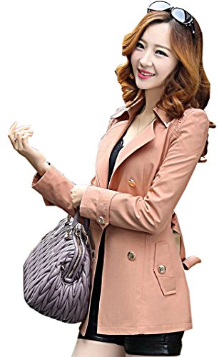 トレンチコート ショートコート ジャケット アウター 薄手 スプリングコート 通勤 ビジネス オフィスカジュアル カジュアル キュート エレガンス レディース 冬物 春物 可愛いスカーフ付き R743