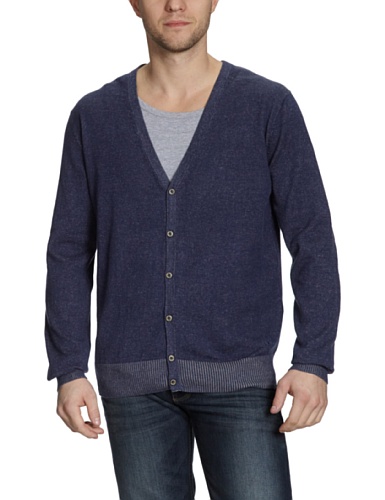 TOM TAILOR Herren Strickjacke 30153190010/cardigan indigo look, Gr. 44/46 (S), Blau (6362) Preisvergleich