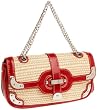 Rafe Lucy Patent Leather & Sisal Slim Shoulder Bag
