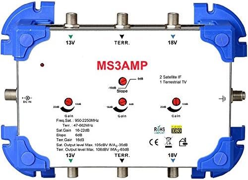 CST Compact 3 Way SMATV Amplifier and Power Inserter Sheet metal housing