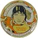 Orange Flavor Gal Spanish Lip Balm in Gold Art Nouveau Tin