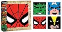 Silver Buffalo MC0354CS1 Marvel 4-Inch Glass Coasters, Multi-Color, Set of 4