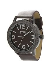 Mark Naimer Fashion Watch in Brown Leather Band and Dial with Gunmetal Color Case