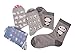 Dosoni Girl Novelty Cartoon Animal Lovely Cute socks 4 packs-Gift Idea (Panda/Blue, free size)