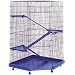 Deluxe Corner Ferret Cage - Black/ Blue (Large)