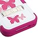 MYBAT Hybrid Dual Layer Protector Cover with Kickstand for Apple iPhone 4/4S - Retail Packaging - Butterfly Dancing/Hot Pink