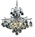 Elegant Lighting 8000D16C/RC Toureg 20-Inch High 6-Light Chandelier, Chrome Finish with Crystal (Clear) Royal Cut RC Crystal