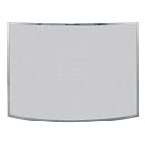 Uniflame Single Panel Curved Pewter Screen