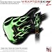 Metal Flames Green Skin fits Band Hero, Guitar Hero 5 & World Tour Guitars for XBOX 360 & PS3 (GUITAR NOT INCLUDED) by WraptorSkinz