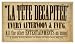 Historic Theater Poster (L), La tete decapitee every afternoon/eveg, all other entert...