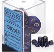 Chessex Scarab Royal Blue 7 piece dice set
