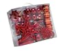 GKI Bethlehem Lighting Trim-A-Tree Pack 85-Piece Shatterproof Ornament Set, Red
