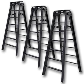  Set of 3 BLACK Ladders for 6 inch Wrestling figures