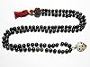 Saturn Rudraksha Mala Shani Meditation Prayer Rosary Beads 108+1 with Pendant