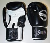 Boxing Gloves Leather SHIHAN BlackWhite- 14oz