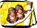 Rikki KnightTM Laughing Monkeys Design Messenger Bag - Book Bag - Unisex - Ideal Gift for all occassions!