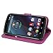 Droid Turbo Case, Abacus24-7 Wallet with Flip Cover and Stand, Purple
