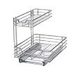 Whitney Design 12" Two Tier Sliding Cabinet Organizer - Chrome