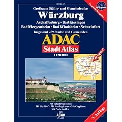 ADAC Stadtatlanten, Gro�raum St�dte- und Gemeindeatlas W�rzburg: Aschaffenburg, Bad Kissingen, Bad Mergentheim, Schweinfurt; Grossraum St�dte- und ... St�dte und Gemeinden; 1:20.000; GPS-geeignet