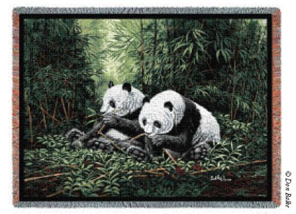 Pandas Throw - 70 x 53 Blanket/Throw