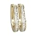 14K Yellow Gold 1 ct. Channel Set Diamond Hoop Earrings