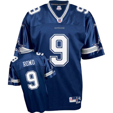 Mens Dallas Cowboys #9 Tony Romo Navy Premier Jersey - 2XL