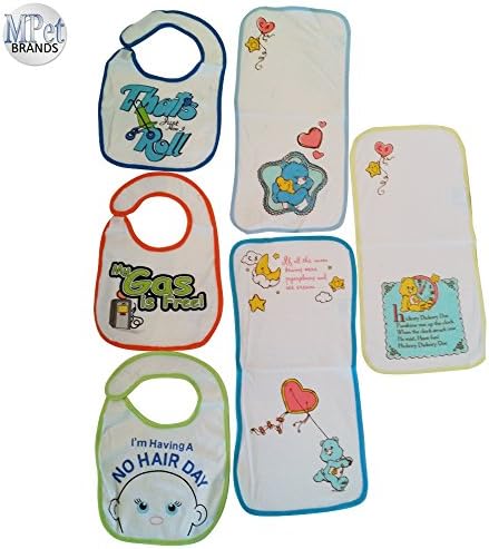 Funny Baby Bibs and Burp Cloths Combo Boys 3 Bibs 3 Burb Cloths Cotton Cute