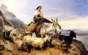 Sheet of 21 6.3cm x 3.8cm Stickers Art Ansdell Richard Goatherds Gibraltar