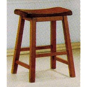 Click here to buy Twenty Four Inch Oak Finish Bar Stool Pair .