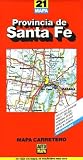 Argentina's Santa Fe Province "Provincia de Santa Fe" Map by AutoMapa