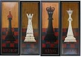 Chess Set 4 Warren Kimble Folk Art Framed Print Picture