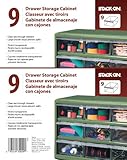 IMAGE OF Stack-On DSMG-9 9 Drawer Parts Storage Organizer Cabinet, Metallic Green