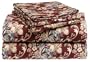 Pike Street Flannel Full Sheet Set, Floral Scroll