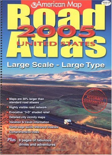 American Map Road Atlas 2005 United States: Large Scale Large Type under Large Print in The Books Store