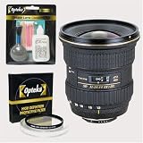 Tokina Zoom Super Wide Angle AF 12-24mm f/4 AT-X 124AF Pro DX Lens + UV Filter + Lens Cleaning Kit for Canon Digital Cameras