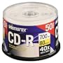 Memorex 700MB/80-Minute 40x CD-R Media (Silver, 50-Pack Spindle)