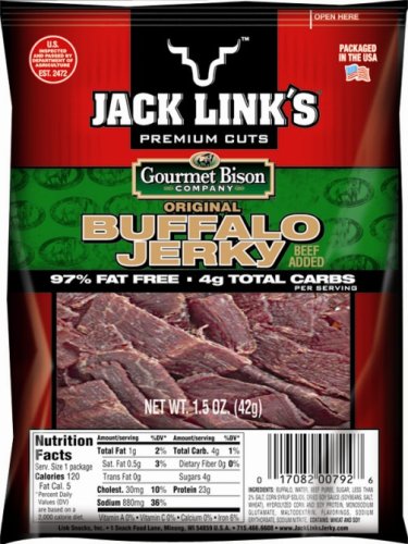 Jack Link's Buffalo Jerky, 1.5-Ounce Packages (Pack of 8) by Dried Beef
